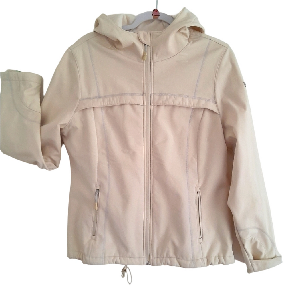 32 Degree Weatherproof Front Zip  Cream Fleece lined Jacket Sz L (10-12)